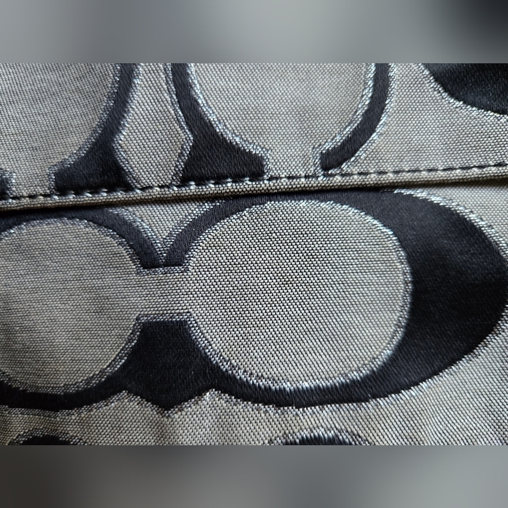 Coach Black and Gray Signature Medium Crossbody Bag - Picture 10 of 10